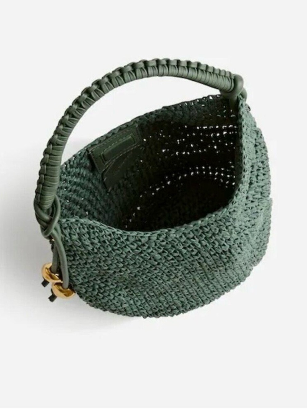 NWOT Madewell The Camren Woven Green Top-Handle Mini Bag